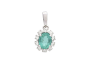 Jewellery - CLUSTER PENDANT, 18K white gold - View 1
