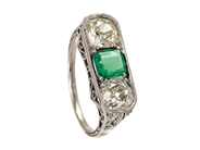 Jewellery, THREE STONE RING, platinum, in auction: Important jewellery – Saturday 29 November