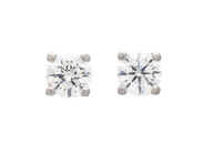 Jewellery - SOLITAIRE EARRINGS, platinum - View 1