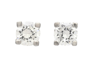 Jewellery - SOLITAIRE EARRINGS, platinum - View 1