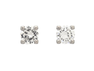 Jewellery - SOLITAIRE EARRINGS, platinum - View 1