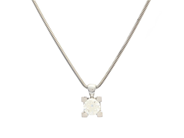 Jewellery - PENDANT WITH CHAIN, 14K white gold - View 1