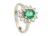 Jewellery - CLUSTER RING, 18K white gold - View 1