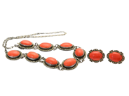 Jewellery, NECKLACE AND EARRINGS, silver, in auction: Lilla jewellery – Tuesday 7 October