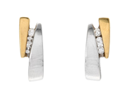 Jewellery - EARRINGS, 18K white gold/gold - View 1