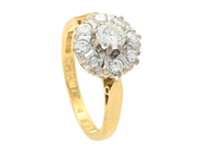 Jewellery, CLUSTER RING, 18K gold/white gold, in auction: General – Tuesday 28 October
