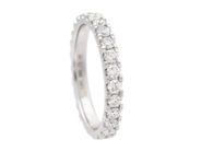 Jewellery - FULL ETERNITY RING, 18K white gold - View 1