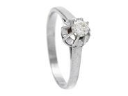 Jewellery, SOLITAIRE RING, 18K white gold, in auction: Lilla jewellery – Tuesday 7 October