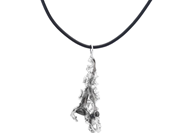 Jewellery - PENDANT, platinum plated algae - View 1