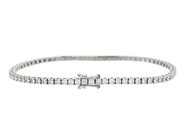 Jewellery - TENNIS BRACELET, 18K white gold - View 2
