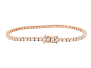 Jewellery - TENNIS BRACELET, 18K rose gold - View 2