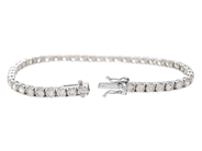 Jewellery - TENNIS BRACELET, 18K white gold - View 3