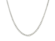 Jewellery - RIVIERE NECKLACE, 18K white gold - View 1