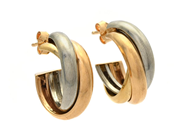 Jewellery, EARRINGS, 18K three-coloured gold, in auction: Classic – Saturday 25 October