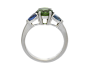 Jewellery - THREE STONE RING, platinum - View 2