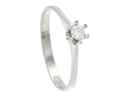 Jewellery, SOLITAIRE RING, 18K white gold, in auction: Lilla jewellery – Tuesday 4 November