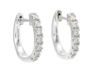Jewellery - HOOP EARRINGS, 18K white gold - View 1
