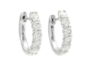 Jewellery - HOOP EARRINGS, 18K white gold - View 1