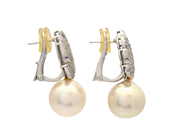 Jewellery - PEARL EARRINGS, 18K white gold - View 2