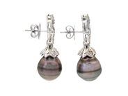 Jewellery - PEARL EARRINGS, 18K white gold - View 2