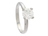 Jewellery - SOLITAIRE RING, platinum - View 1
