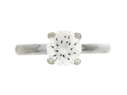 Jewellery - SOLITAIRE RING, platinum - View 3