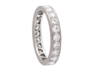Jewellery - FULL ETERNITY RING, 18K white gold - View 1