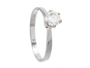 Jewellery, SOLITAIRE RING, 18K white gold, in auction: Lilla jewellery – Tuesday 7 October