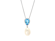 Jewellery, PENDANT WITH CHAIN, 18K white gold, in auction: Lilla jewellery – Tuesday 7 October