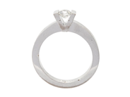 Jewellery - SOLITAIRE RING, 18K white gold - View 2