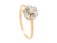 Jewellery, CLUSTER RING, 18K gold, in auction: Lilla jewellery – Tuesday 21 October