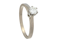 Jewellery, SOLITAIRE RING, 18K white gold, in auction: Lilla jewellery – Tuesday 21 October
