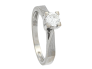 Jewellery, SOLITAIRE RING, 18K white gold, in auction: Lilla jewellery – Tuesday 21 October