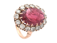 Jewellery, CLUSTER RING, approx. 12K roseguld, in auction: Classic – Saturday 25 October