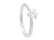 Jewellery - SOLITAIRE RING, 18K white gold - View 1