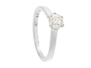 Jewellery, SOLITAIRE RING, 18K white gold, in auction: Lilla jewellery – Tuesday 4 November