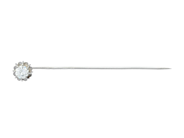 Jewellery, PIN, 18K white gold, in auction: Lilla jewellery – Tuesday 4 November