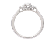 Jewellery - THREE STONE RING, platinum - View 2