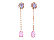 Jewellery - EARRINGS WITH ATTACHMENT, 18K rose gold - View 1