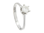 Jewellery, SOLITAIRE RING, 18K white gold, in auction: Lilla jewellery – Tuesday 21 October