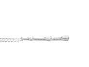Jewellery - NECKLACE, 18K white gold with 3 pear shaped diamonds 0,24 ctw - View 2