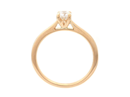 Jewellery - SOLITAIRE RING, 18K gold with brilliant cut diamond 0,40 ct - View 2