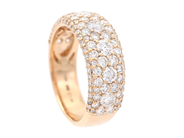 Jewellery - RING, 18K gold with 117 brilliant cut diamonds 1,98 ctw - View 1