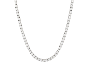 Jewellery - RIVIERE NECKLACE, 18K white gold - View 1