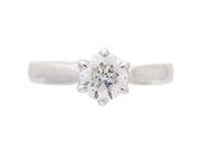 Jewellery - SOLITAIRE RING, 18K white gold - View 3