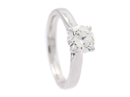 Jewellery - SOLITAIRE RING, 18K white gold - View 1