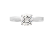 Jewellery - SOLITAIRE RING, 18K white gold - View 3