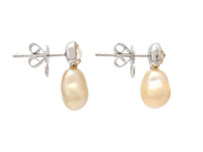 Jewellery - PEARL EARRINGS, 18K white gold - View 2