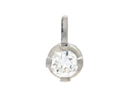 Jewellery, SOLITAIRE PENDANT, 18K white gold, in auction: Lilla jewellery – Tuesday 21 October