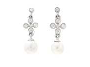 Jewellery - PEARL EARRINGS, 18K white gold - View 1